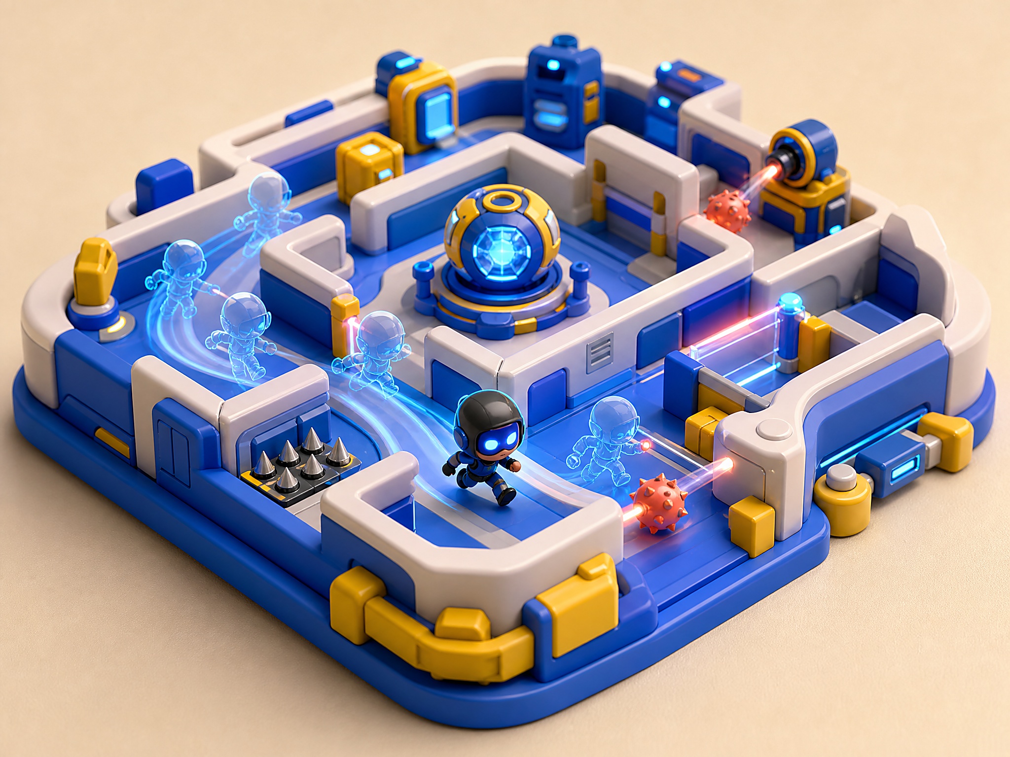 Glowing cyber maze representing Cyber Backtrace