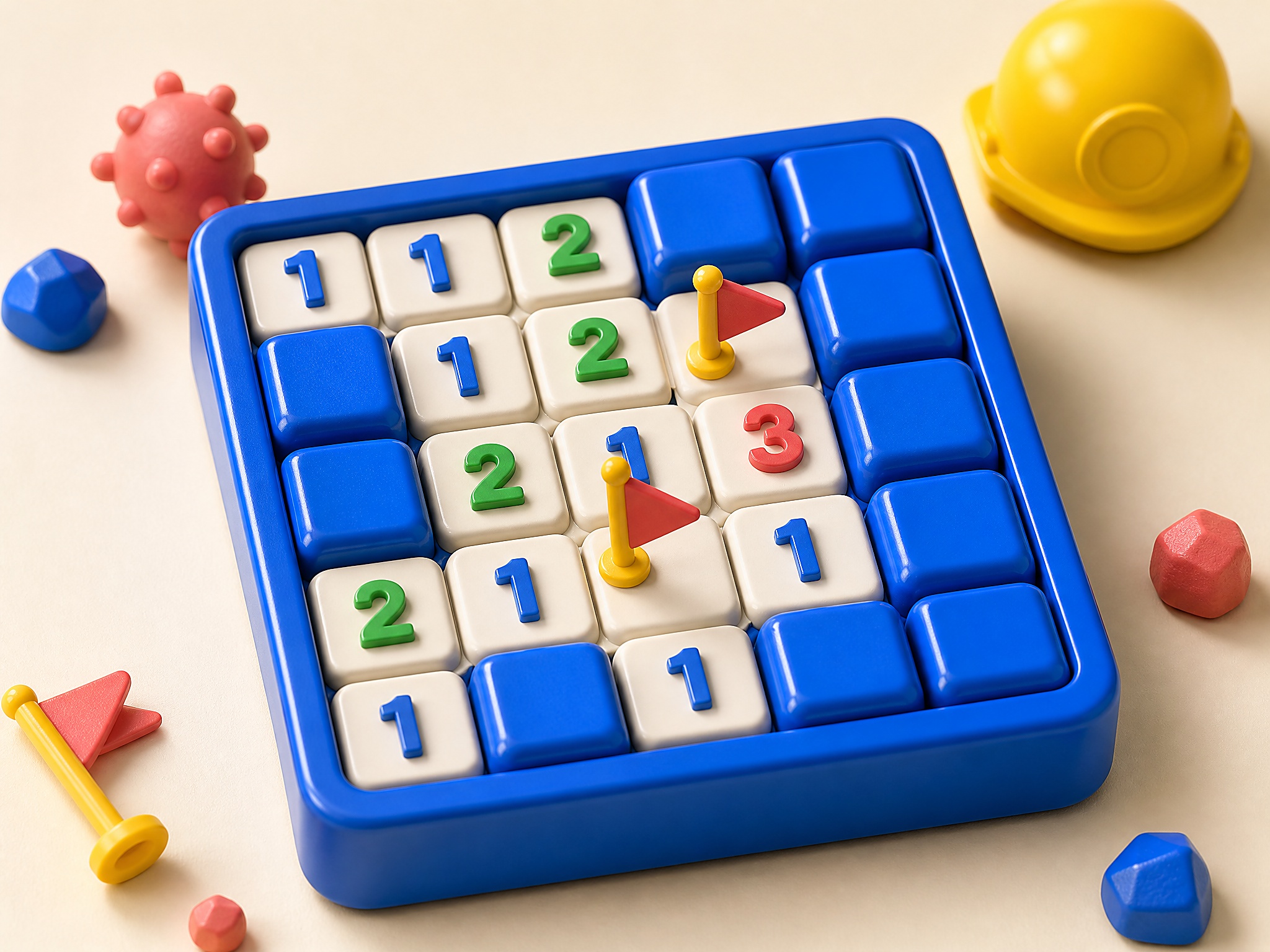 Clean puzzle grid representing Minesweeper Classic
