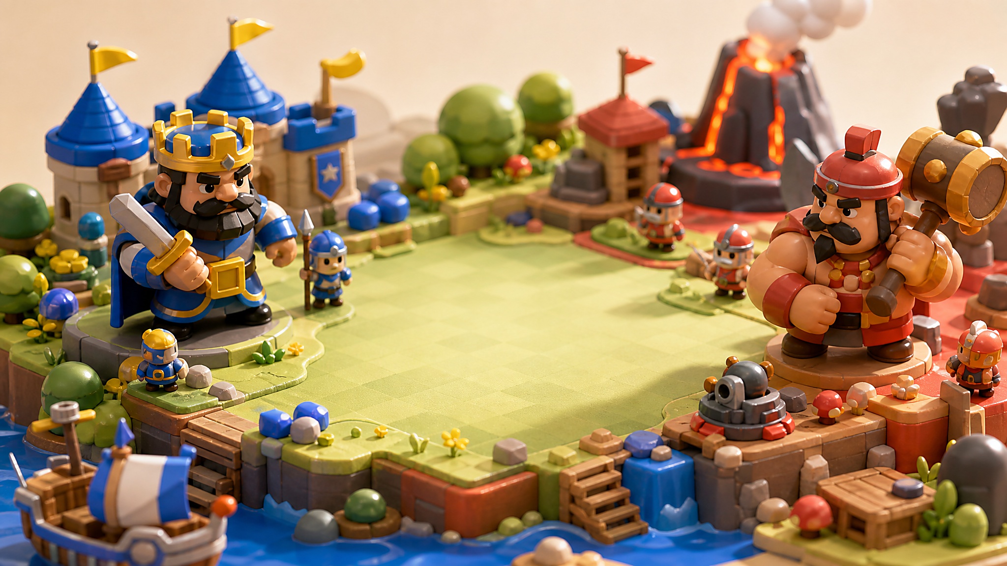Sunlit chess set with soft pastel squares
