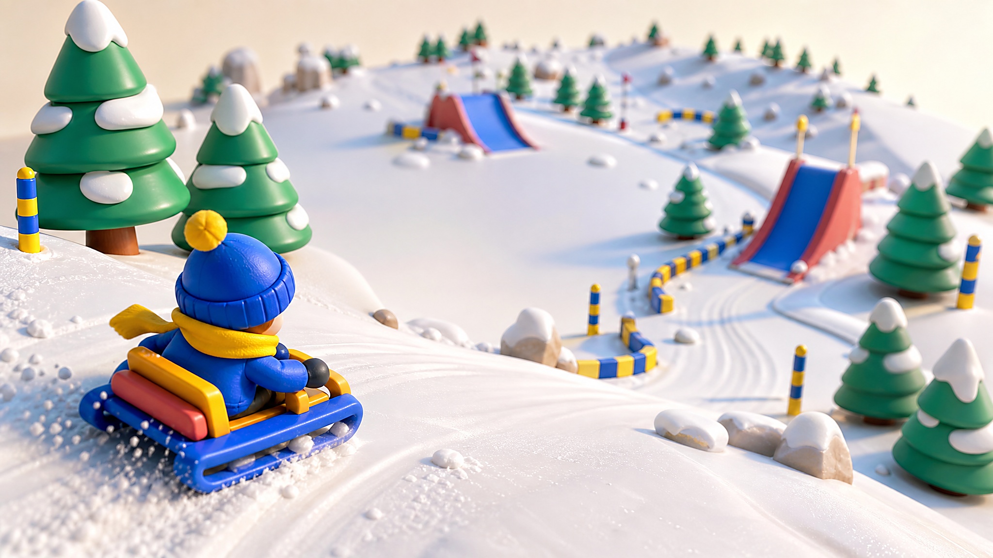 Snow Rider 3D player view