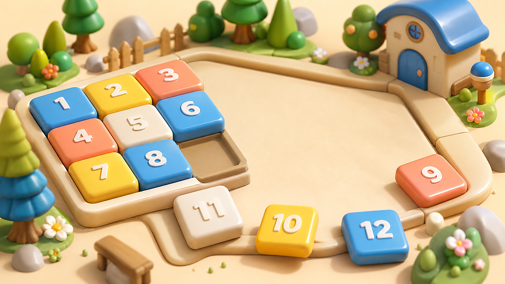 Puzzle board backdrop for Slide Puzzle Grid