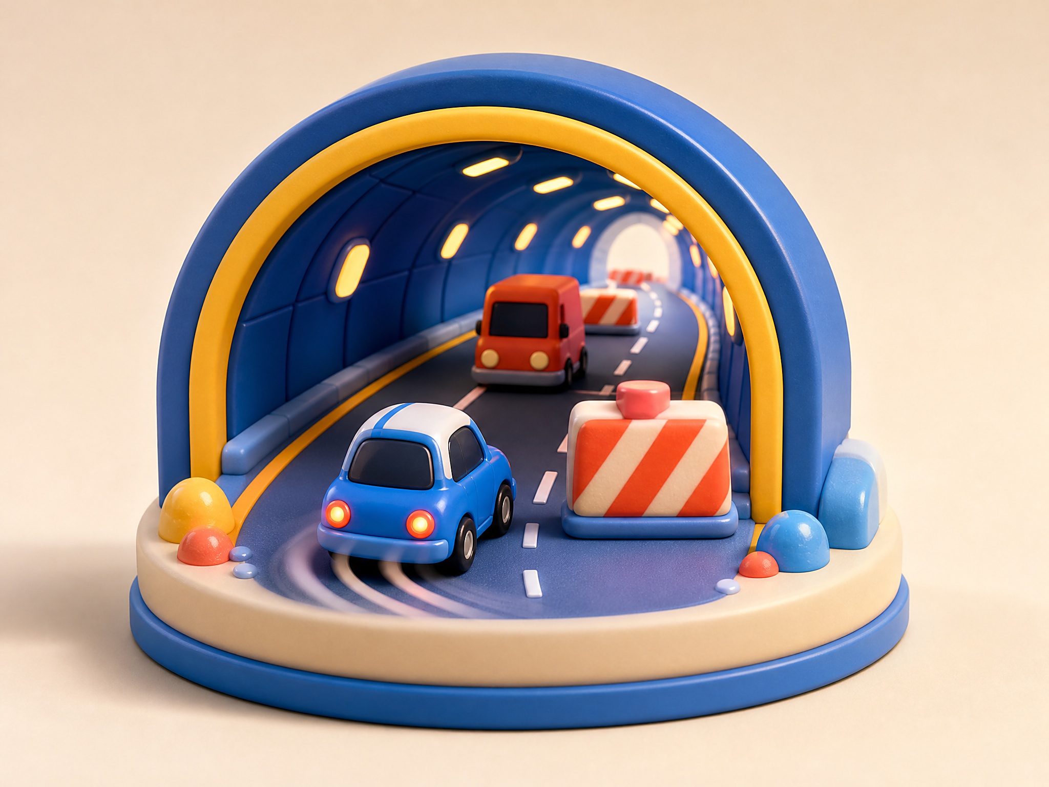 Neon reflex course representing Tap Road