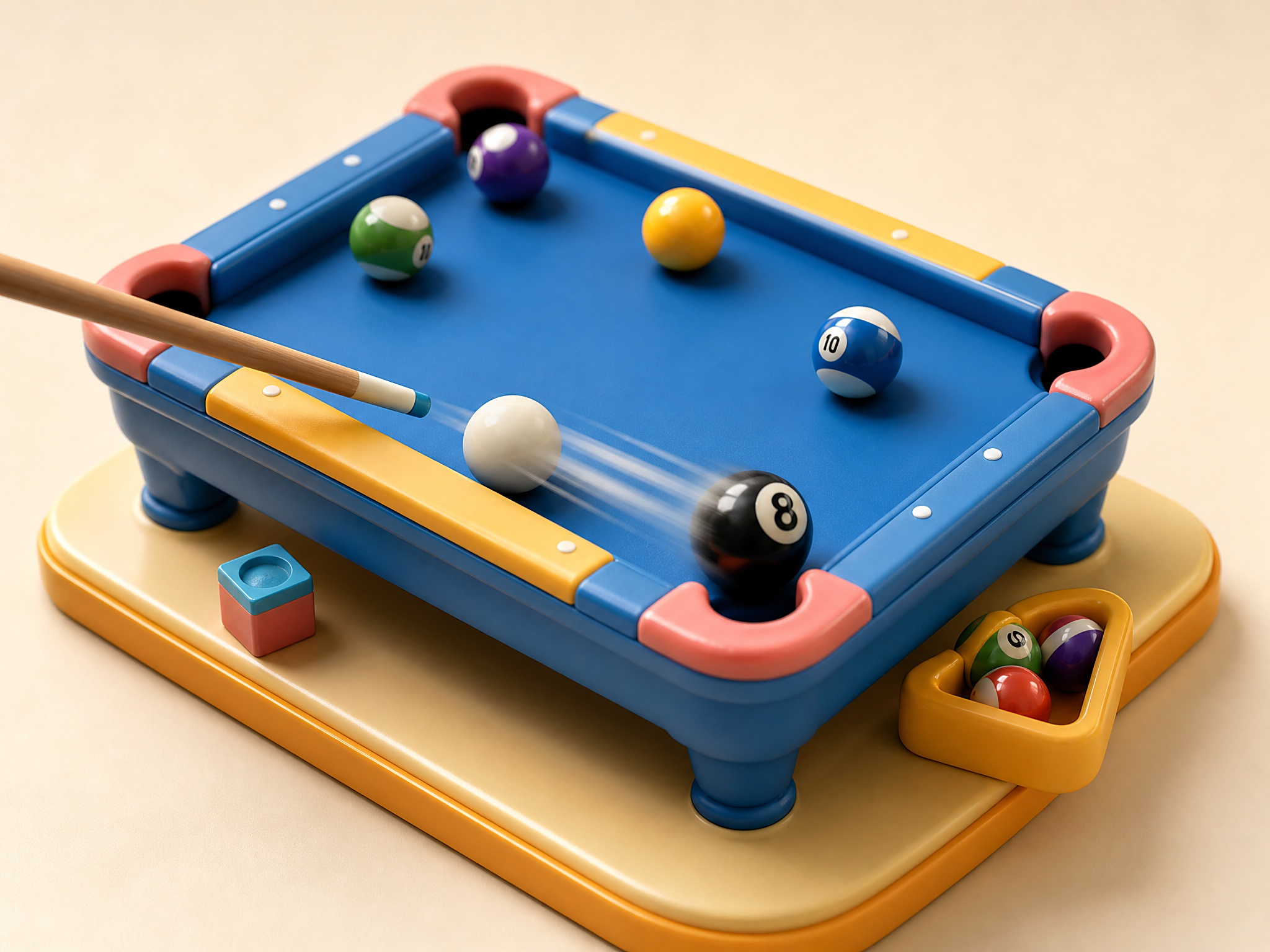 Pool table arcade controls representing Classic Pool