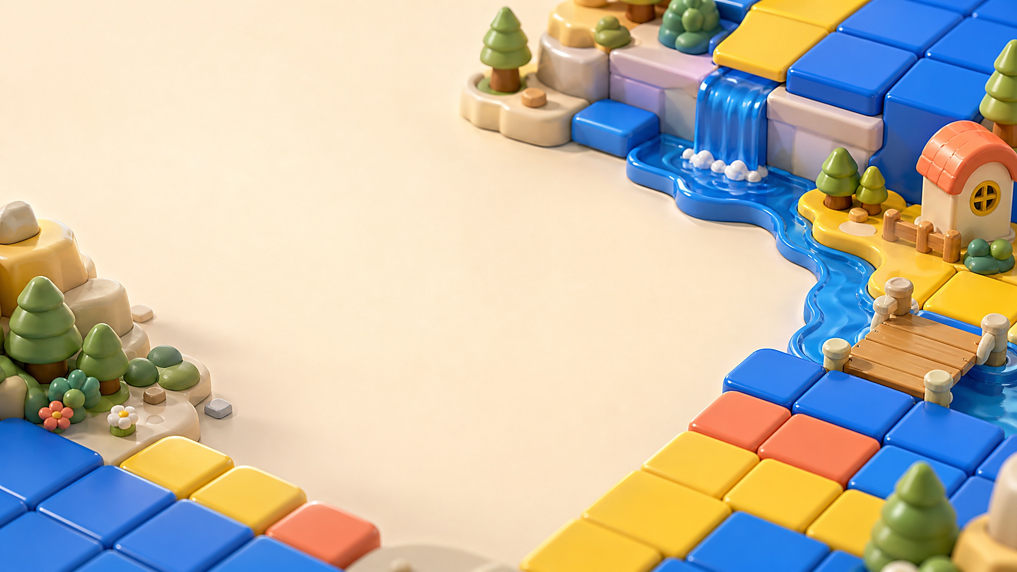 Bright puzzle board backdrop for Color Flood Grid