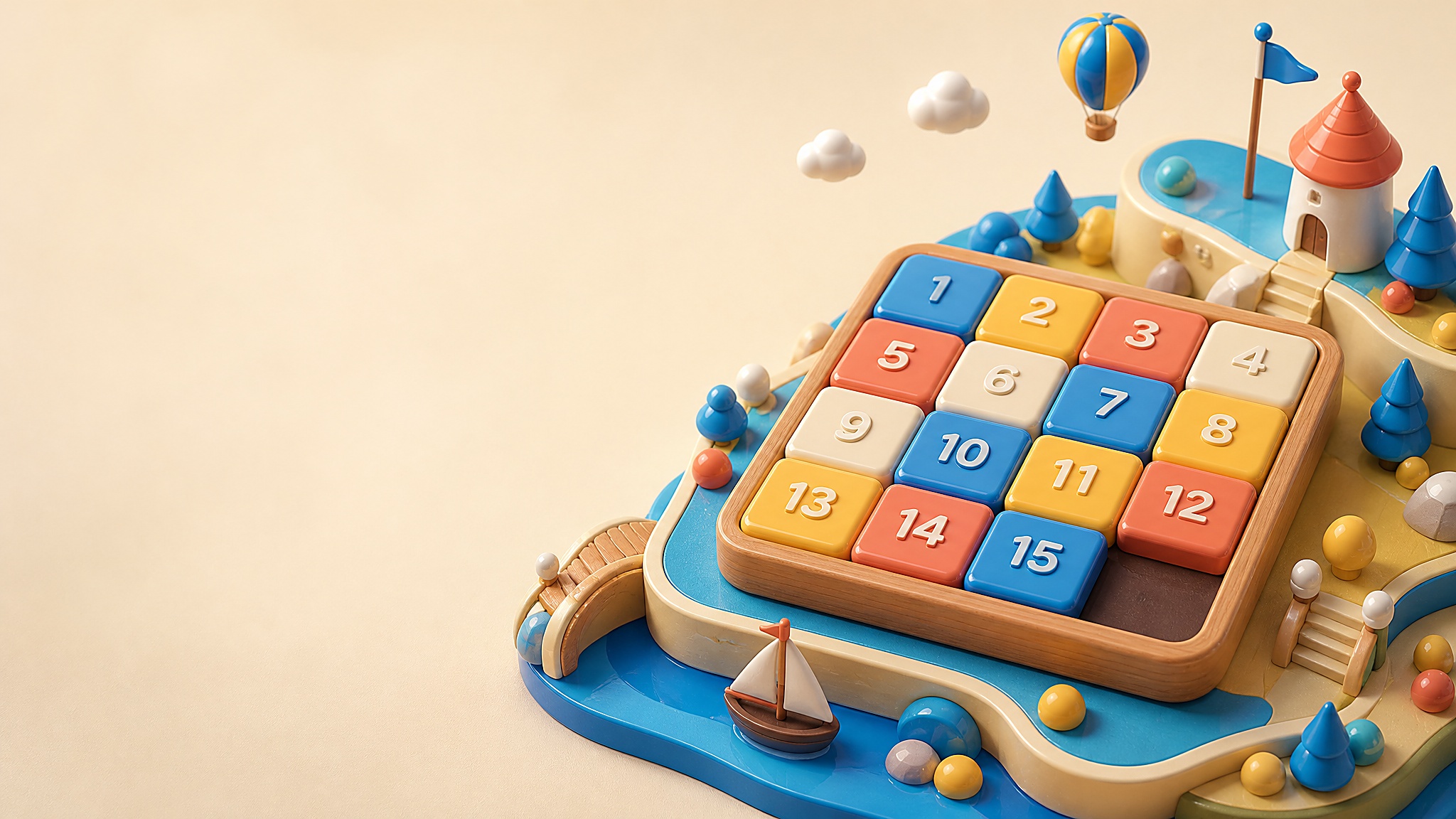 Puzzle board backdrop for Fifteen Puzzle